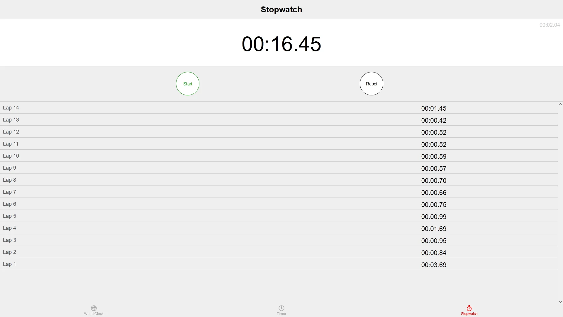 clock progressive web application