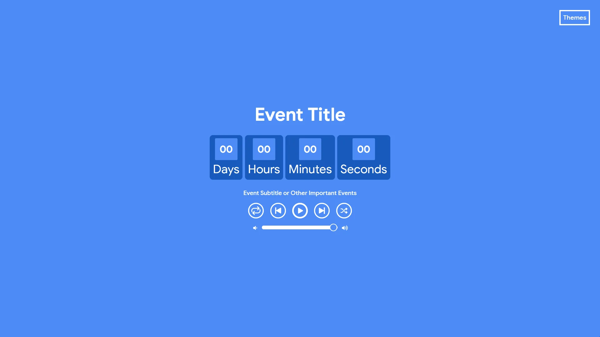 a countdown timer with days, hours, minutes and seconds